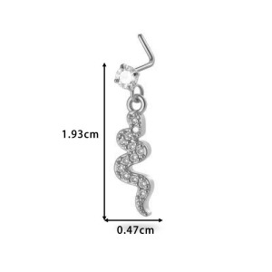 1 Pièce Simple Series Simple Heart Simple Copper Gold Color Zircon Piercing De Nez Pour Femme h5 Image2