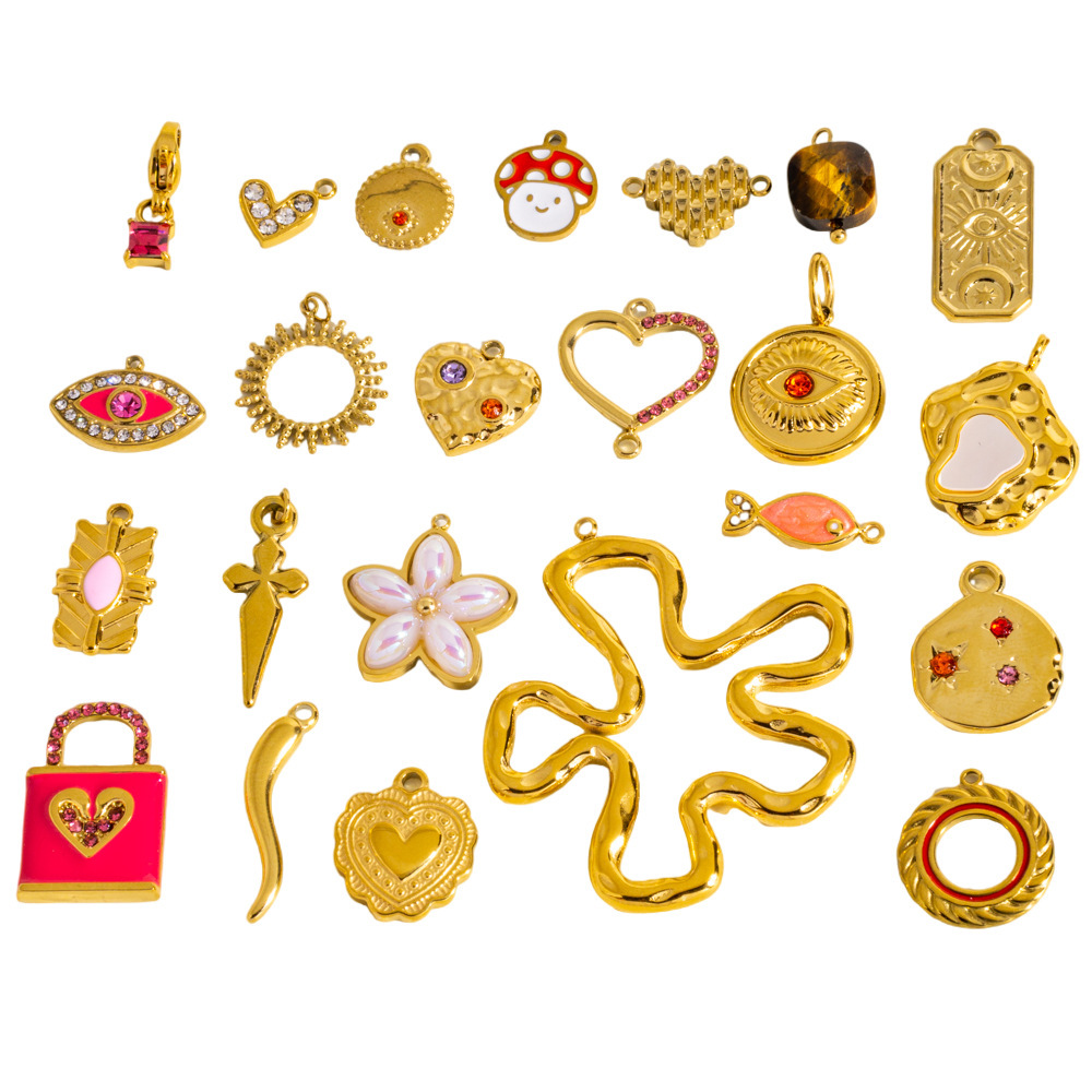 1 Paire De Pendentifs Géométriques Rétro En Acier Inoxydable Couleur Or Pour Femme, Série Simple Image5