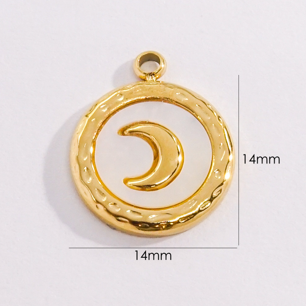 1 Paire De Pendentifs Quotidiens Pour Femmes, En Acier Inoxydable Étanche, Motif Soleil/Lune, Collection Simple Image4
