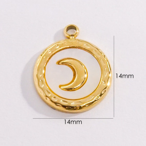 1 Paire De Pendentifs Quotidiens Pour Femmes, En Acier Inoxydable Étanche, Motif Soleil/Lune, Collection Simple h5 Image4