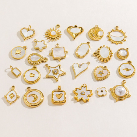 1 paire de pendentifs quotidiens pour femmes, en acier inoxydable étanche, motif soleil/lune, collection Simple