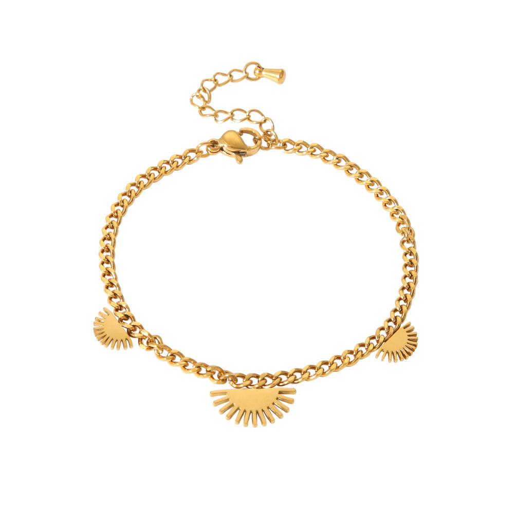 Bracelets Simple Series Daily Heart En Acier Inoxydable Étanche Couleur Or Image5