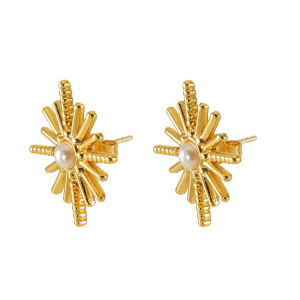 Boucles D'Oreilles Clous En Acier Inoxydable Étanche Couleur Or h5 