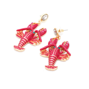 Boucles D'Oreilles Pendantes En Alliage De Homard h5 Image4
