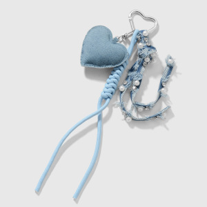 Breloques De Sac En Alliage En Forme De Cœur En Denim h5 Image5