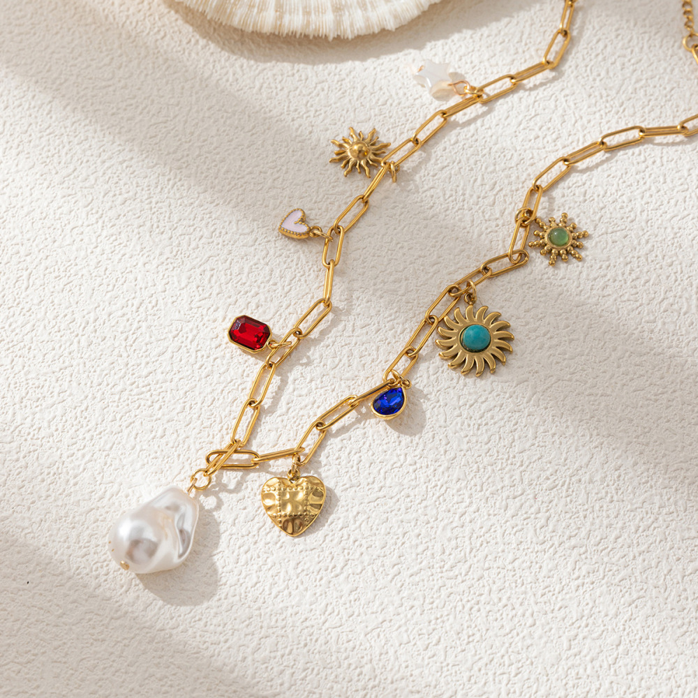 Colliers Pendentifs En Acier Inoxydable Étanches En Forme De Cœur, Collection Romantique Quotidienne, Bijoux Pour Femmes Image6