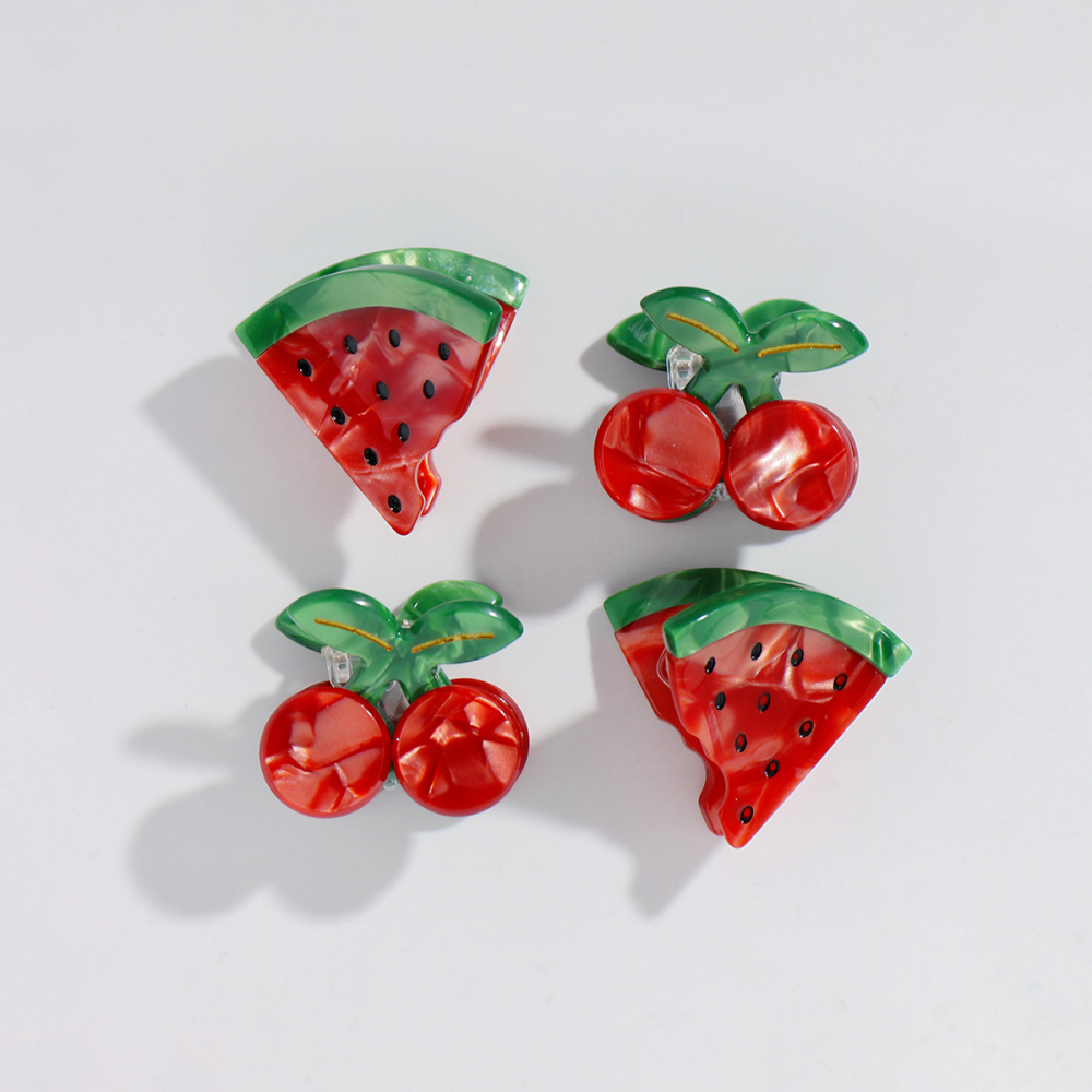 Feuille D'Acétate Imitation Fruits Mignons De La Série Simple - Pinces À Cheveux Pour Femmes Image4