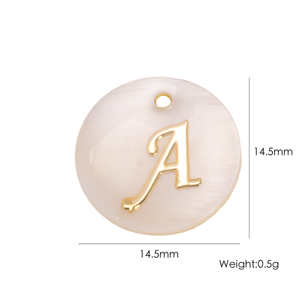 Pendentif Alphabet Simple Et Rétro En Forme De Coquillage 