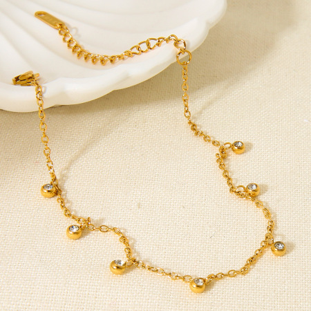 Colliers à maillons pour femmes, en acier inoxydable imperméable, collection quotidienne Simple Series 2