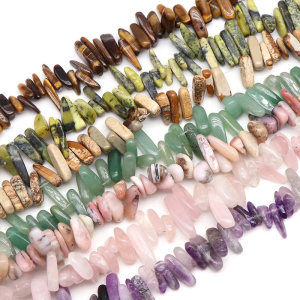 1 Chaîne De Perles En Pierre Naturelle De Forme Classique Et Décontractée (Taille Des Perles : 15-23 Mm X 5-8 Mm) h5 Image2