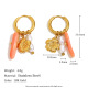 Boucles d'oreilles pendantes colorées - Or Image2