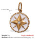 Pendentif goutte d'huile blanche en or Image7