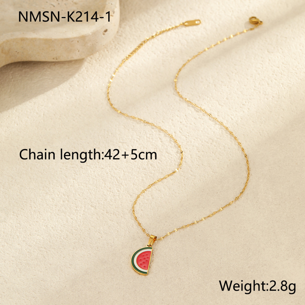 1 Paire De Colliers Pendentifs Pour Femmes, Collection Simple Series Daily Plant, En Acier Inoxydable Étanche 
