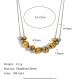 Collier à double chaîne avec grandes et petites perles en or - Deux couleurs Image2