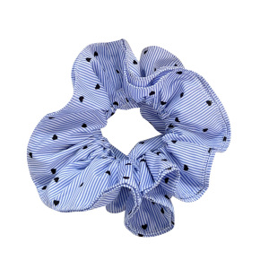 1 Chouchou Pour Femme En Tissu À Rayures Élégantes, Série Simple h5 Image5