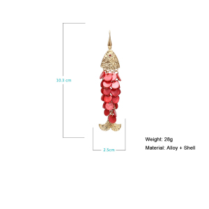 Boucles D'Oreilles De Soirée Rétro Luxueuses En Alliage, Motif Coquillage. h5 