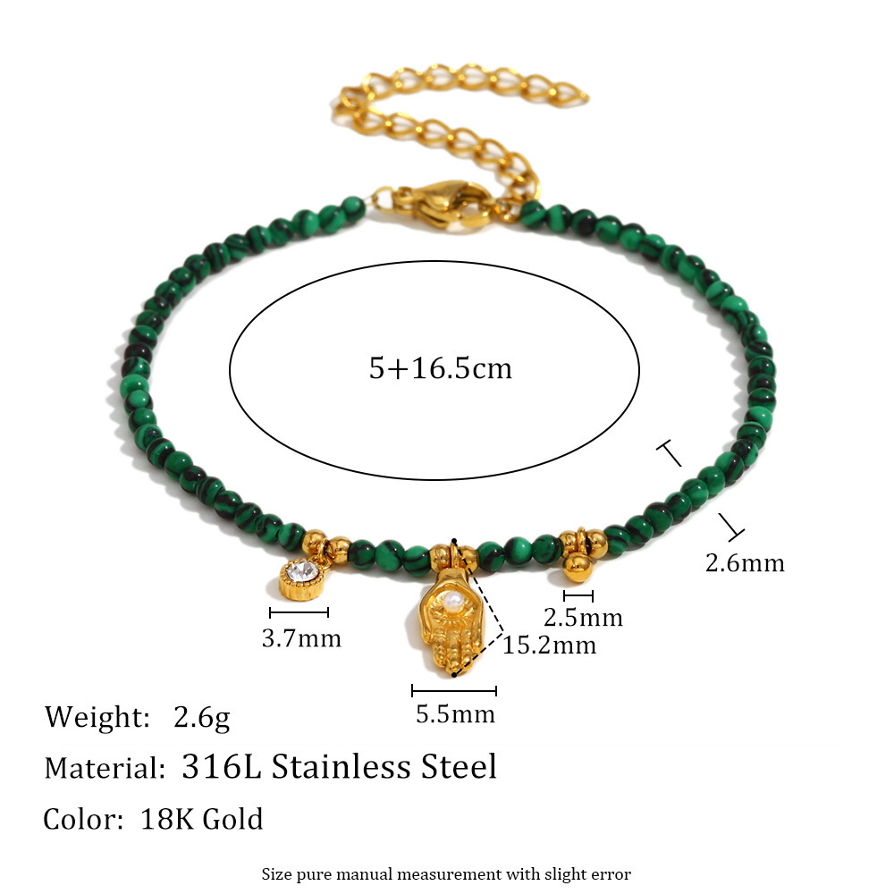 Bracelet En Acier Inoxydable Étanche Avec Pendentif Rétro De Luxe (1 Pièce) Image2