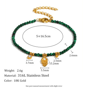 Bracelet En Acier Inoxydable Étanche Avec Pendentif Rétro De Luxe (1 Pièce) h5 Image2