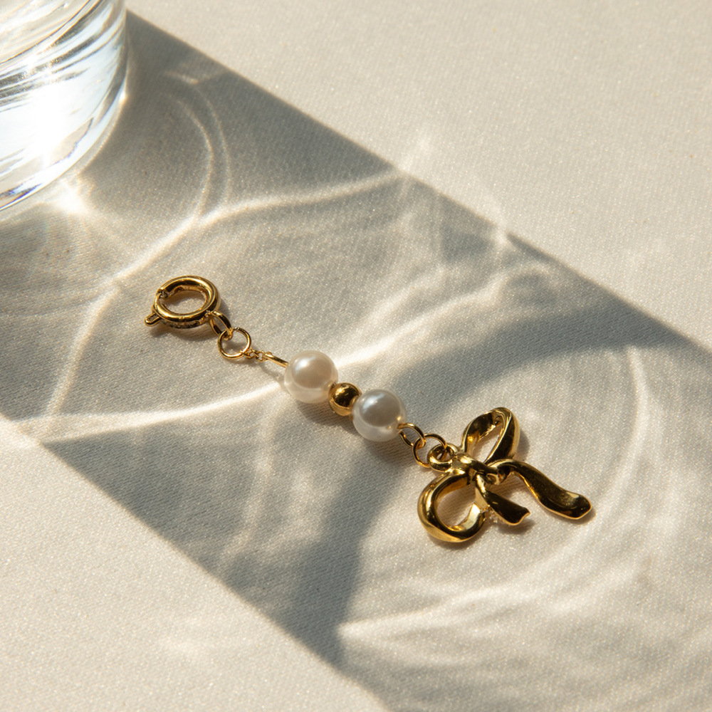 Pendentifs De Bikini En Acier Inoxydable Couleur Or Avec Nœud Papillon De Style Ins h5Image3