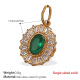 Pendentif en or et cristal vert Image12
