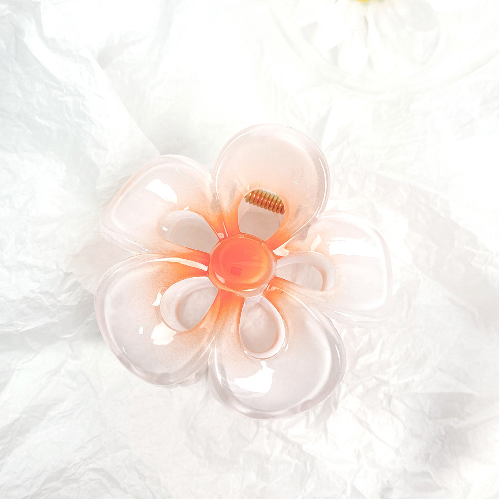 Pinces À Cheveux En Plastique Pour Femmes, Série Simple, Motif Fleur Douce 
