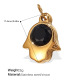 Pendentif en or et zirconium noir Image13