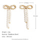 Boucles d'oreilles papillon en perles d'imitation - Or Image6