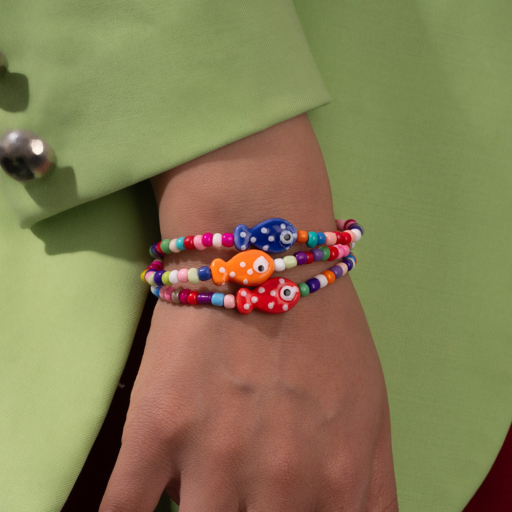 Colliers De Perles En Verre Colorées Pour Femmes Image5