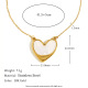 Collier cœur oblique coquillage - Or Image3