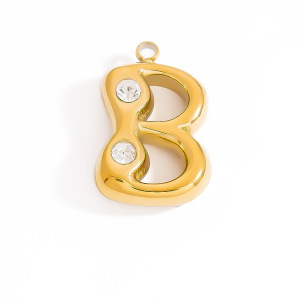 Pendentif Femme En Acier Inoxydable Étanche Couleur Or, Collection « Lettre Quotidienne » De Luxe h5 Image5