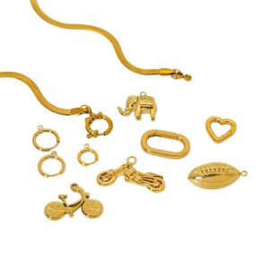 1 Paire De Pendentifs Unisexes Classic Series Punk Animal En Acier Inoxydable Étanche Couleur Or h5 Image2