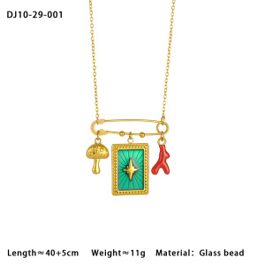 Colliers Pendentifs Pour Femmes, Charmants, En Acier Inoxydable Polychrome, Étanches, Couleur Or h5 Image2