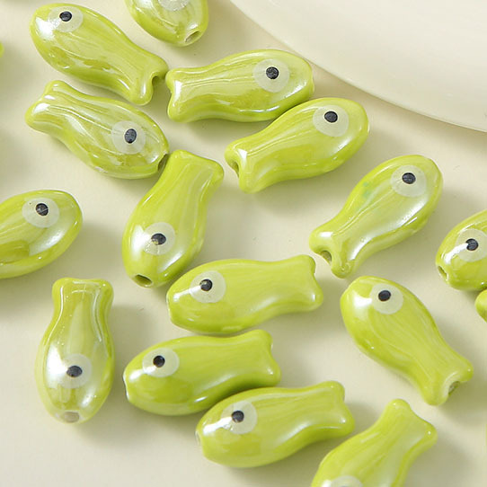 1 Pièce De Perle En Céramique En Forme De Poisson Pour Bijoux À Faire Soi-Même h5Image3