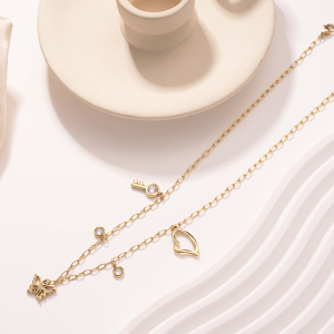 Colliers Pendentifs Pour Femmes En Acier Inoxydable Doré, Brillant Et Étanche, Orné D'Un Papillon h5 Image6