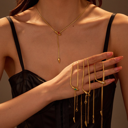 Colliers pendentifs pour femmes en acier inoxydable, style rétro animal, étanches, avec zircon