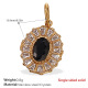 Pendentif en or et cristal noir Image11