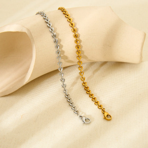 Bracelet Unisexe Simple Series Daily Heart En Acier Inoxydable Étanche Couleur Or h5 Image2