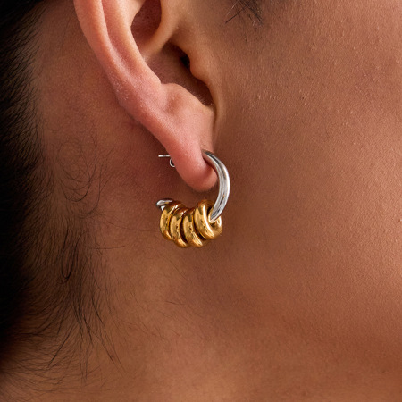 Boucles d'oreilles pendantes classiques en acier inoxydable imperméable, de couleurs assorties 2