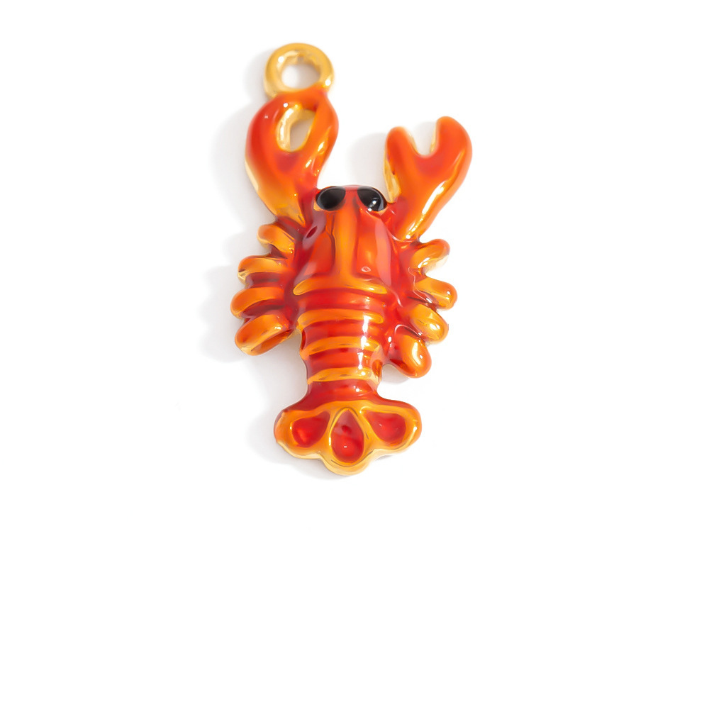 Pendentifs Pour Femmes Vivid Fish En Acier Inoxydable Étanche Couleur Or Image7