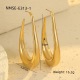 Grandes boucles d'oreilles en forme de U en or 
