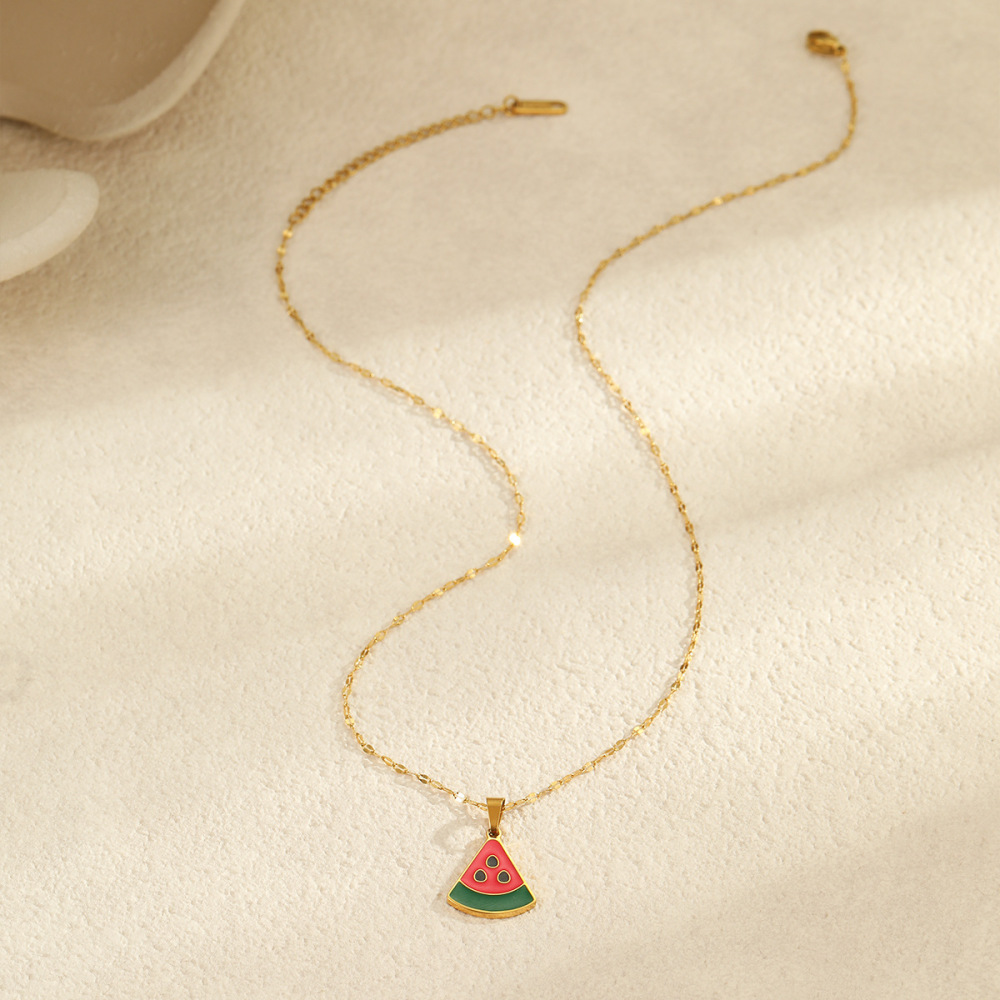 1 Paire De Colliers Pendentifs Pour Femmes, Collection Simple Series Daily Plant, En Acier Inoxydable Étanche Image3