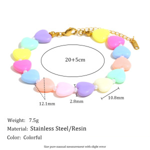 Colliers De Perles En Acrylique Pour Femmes, Série Romantique, Sweet Heart h5 