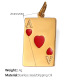Pendentif goutte d'huile rouge en or Image16