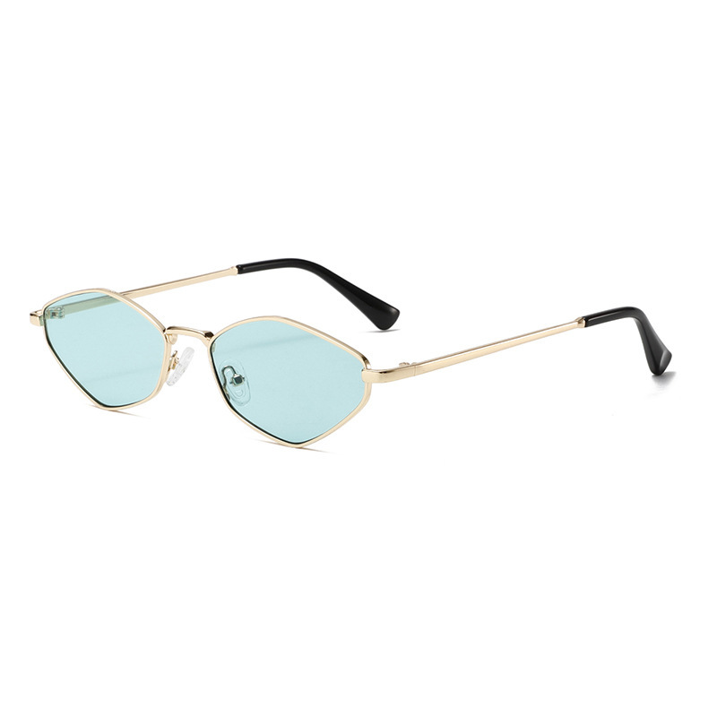 1 Paire De Lunettes De Soleil Simples En Métal De Couleur Unie Pour Femmes Image3