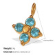 Pendentif en or et zirconium bleu Image8