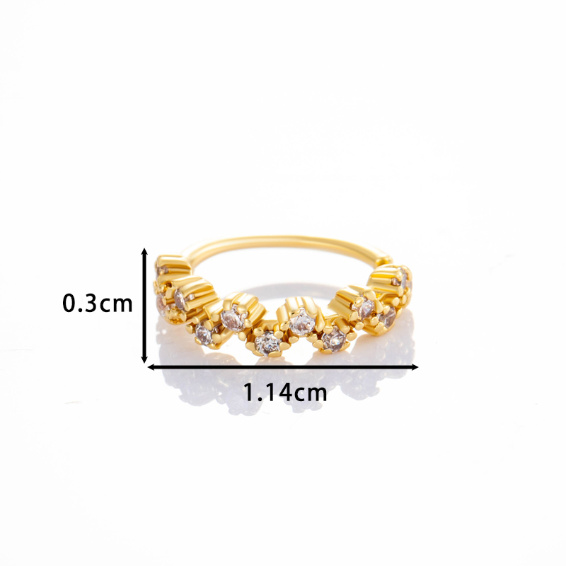 1 Pièce De Piercing De Nez En Zircon Couleur Cuivre Doré Image2