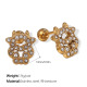Boucles d'oreilles à tige en or et diamants blancs Image3