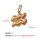 Pendentif Verseau en or massif 