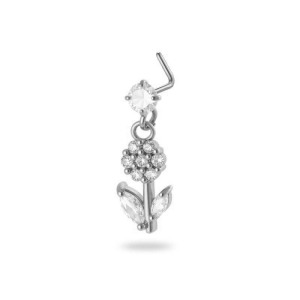 Piercing De Nez Pour Femme, Série Simple, Motif Soleil/Lune, Cuivre, Or Et Zircon h5 
