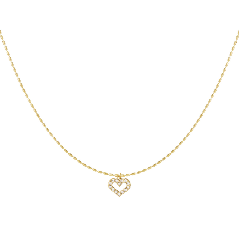 Colliers Pendentifs Pour Femmes En Acier Inoxydable Doré, Motif Cœur Sculpté Classique 